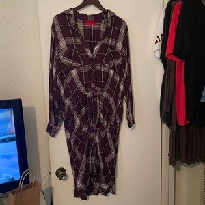 Button down plain dress